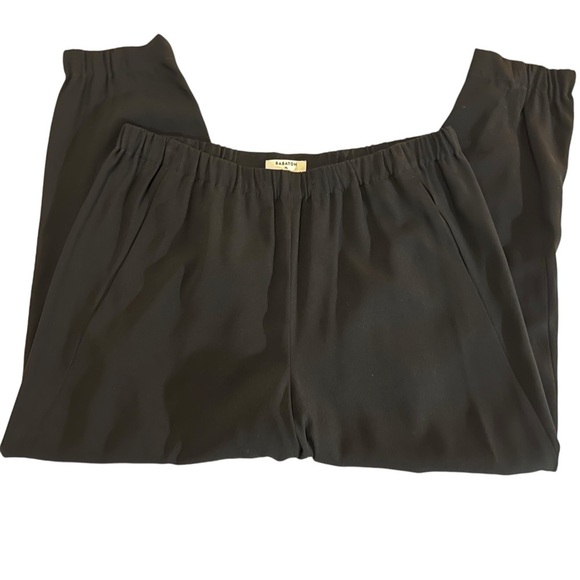 Aritzia Babaton Women’s Black Crepe Cropped Pleated Dress Pants Trousers XL - Picture 5 of 15